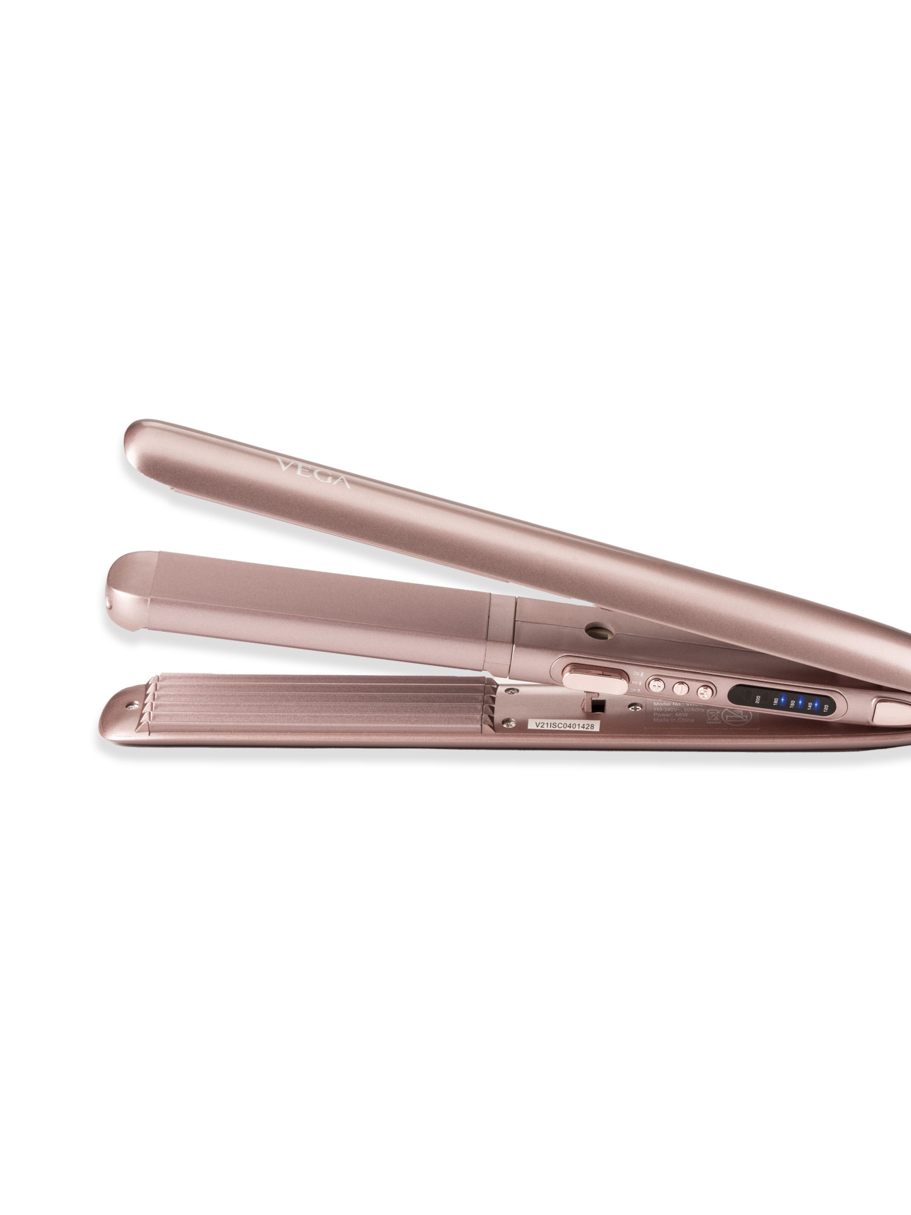 VEGA Glam Glitz 2 In 1 Hair Styler Straightener & Crimper VHSC-04 - Rose Gold-picture-31