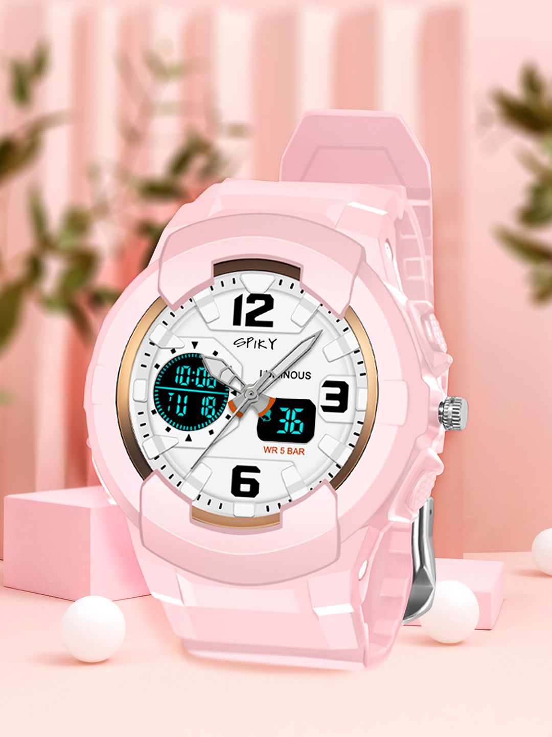 Spiky Unisex Kids Pink Dial & Pink Straps Analogue Automatic Watch-ZEVA6_C2_PNK-picture-52