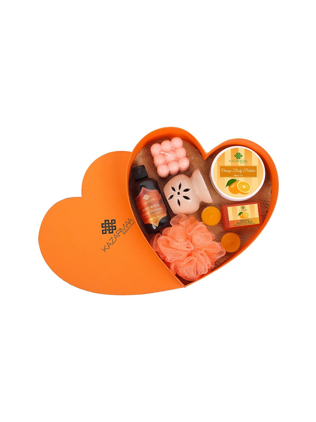 KAZARMAA Pack Of 7 Orange Luxury Aroma Gift Set-picture-28