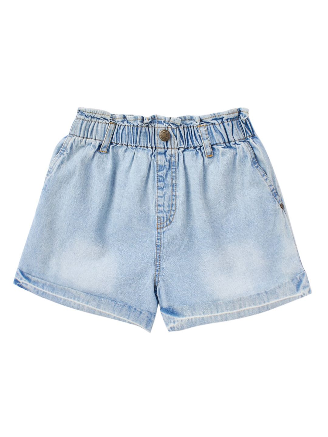 Cub McPaws Girls Blue Washed Denim Shorts-picture-21