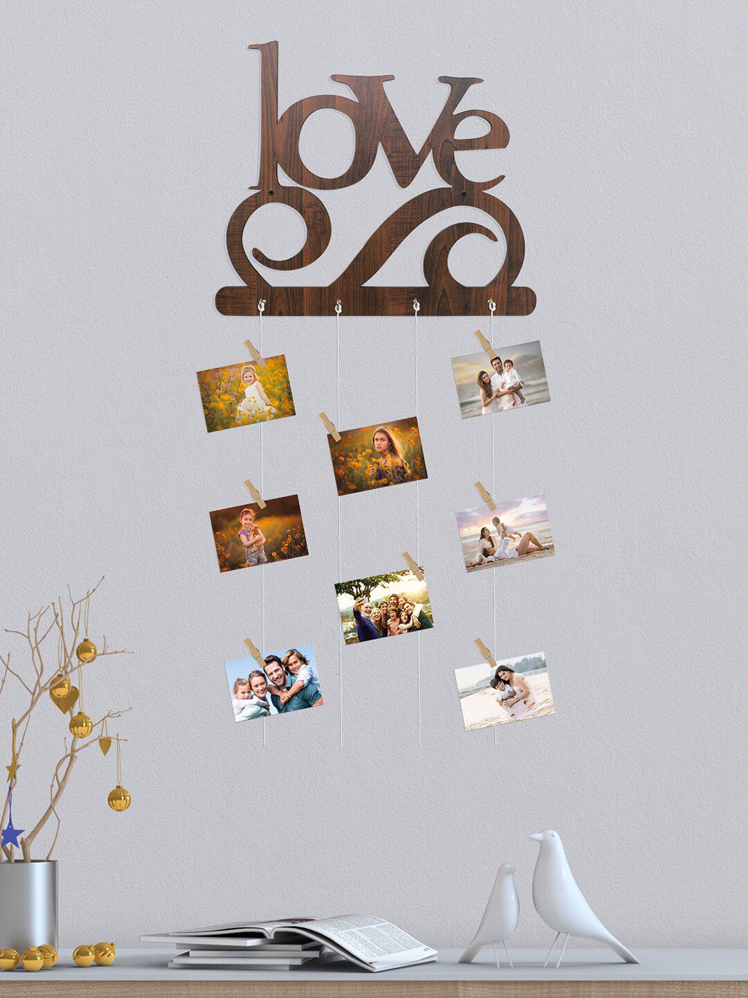 RANDOM Brown Wooden Love Rope Photo Frame-picture-20