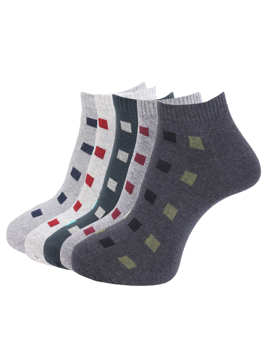 Dollar Socks  Men Pack of 5 Assorted Cotton Ankle Length Socks-picture-13