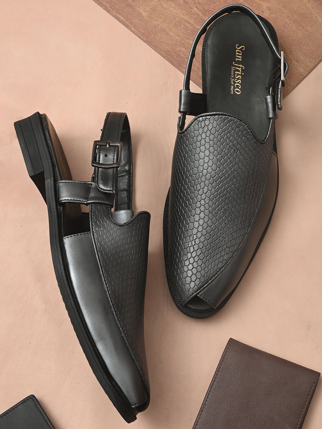 San Frissco Men Gold-Toned Shoe-Style Sandals-picture-18