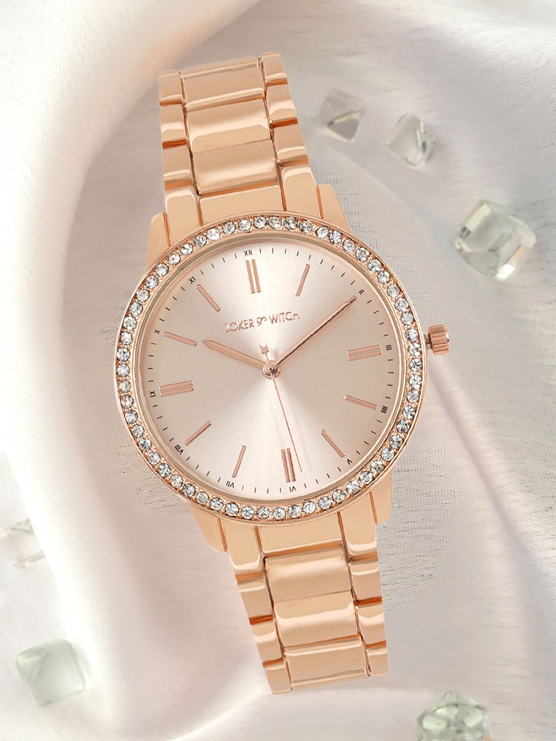 JOKER & WITCH Women Rose Gold-Toned Dial&Rose Gold Toned  Steel Straps WatchAMWW483-picture-40