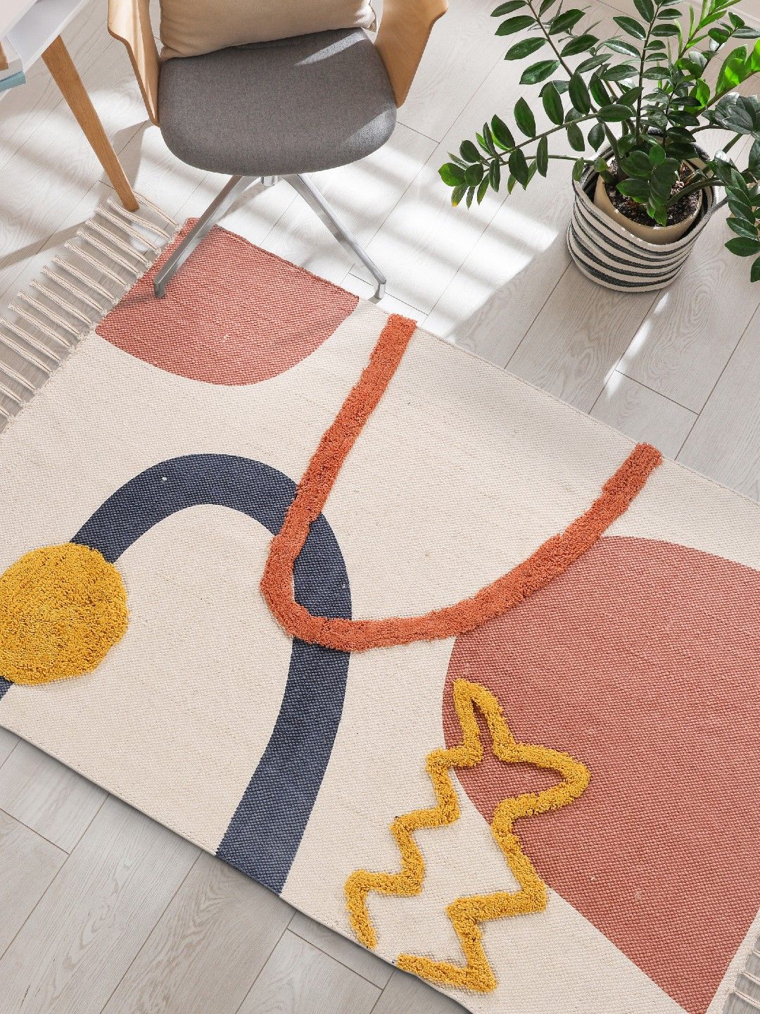 URBAN SPACE Multicoloured Self-Design Cotton Carpets-image-25