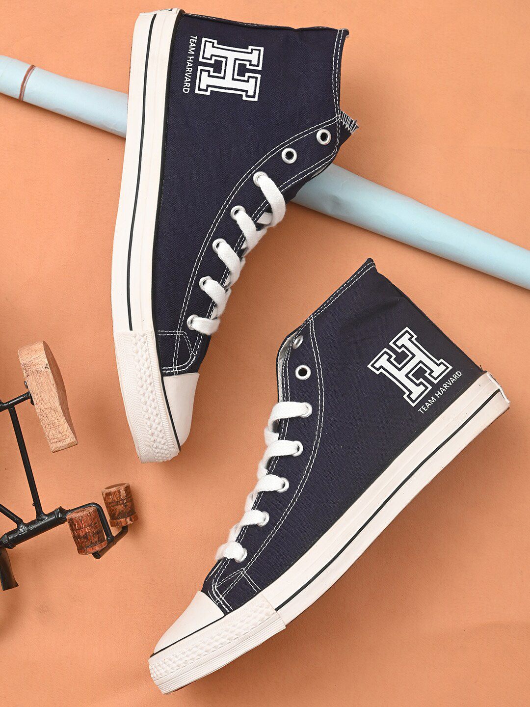 Harvard Men Blue Printed Sneakers-picture-14