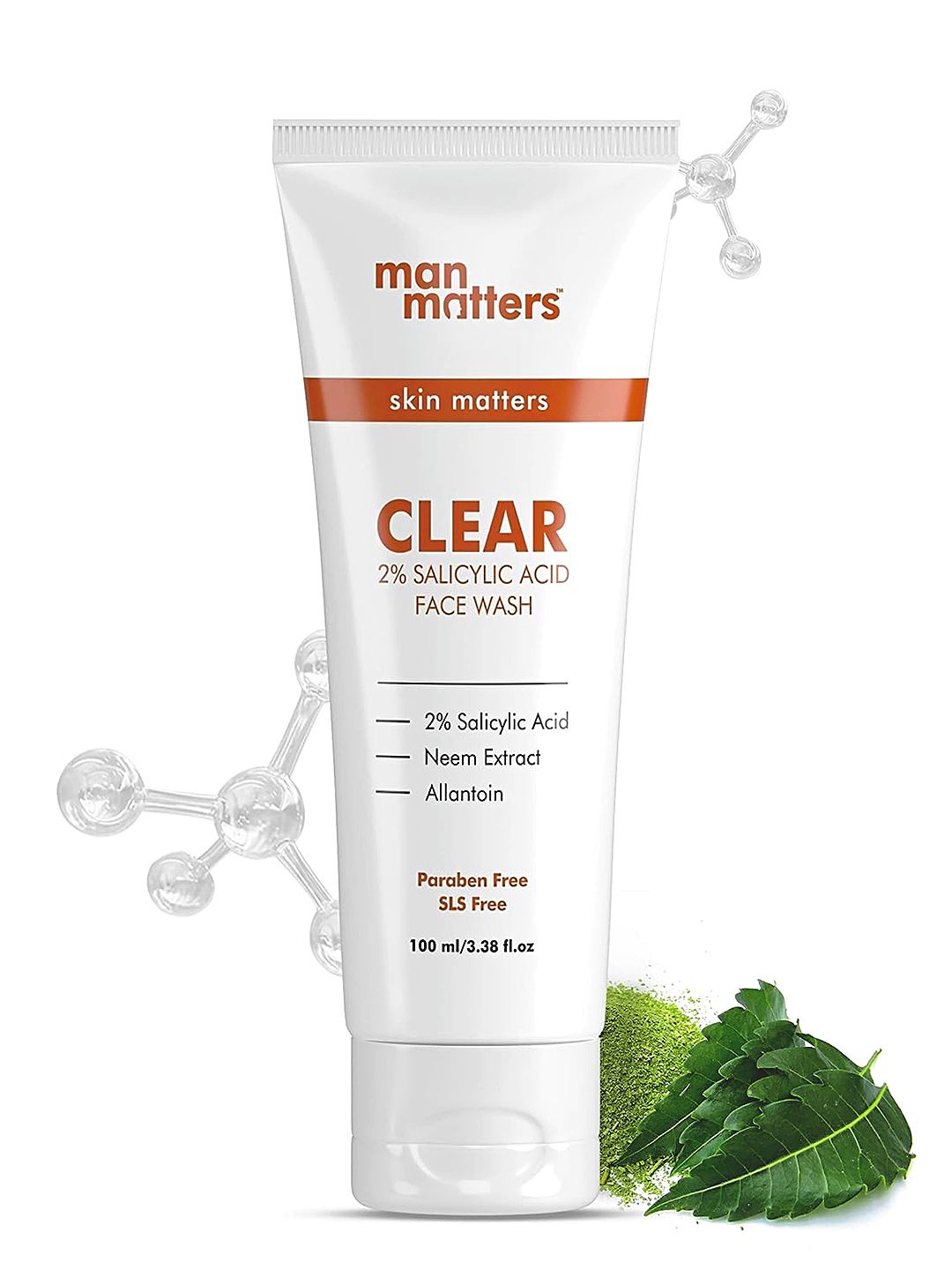 Man Matters Clear Face Wash with 2% Salicylic Acid for Acne & Dark Spots - 100ml-picture-55