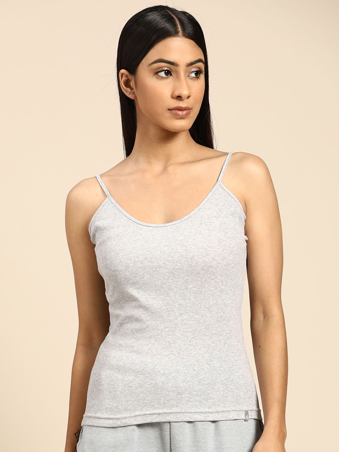 Jockey Cotton Rib Camisole with Adjustable Straps and Stay Fresh Treatment