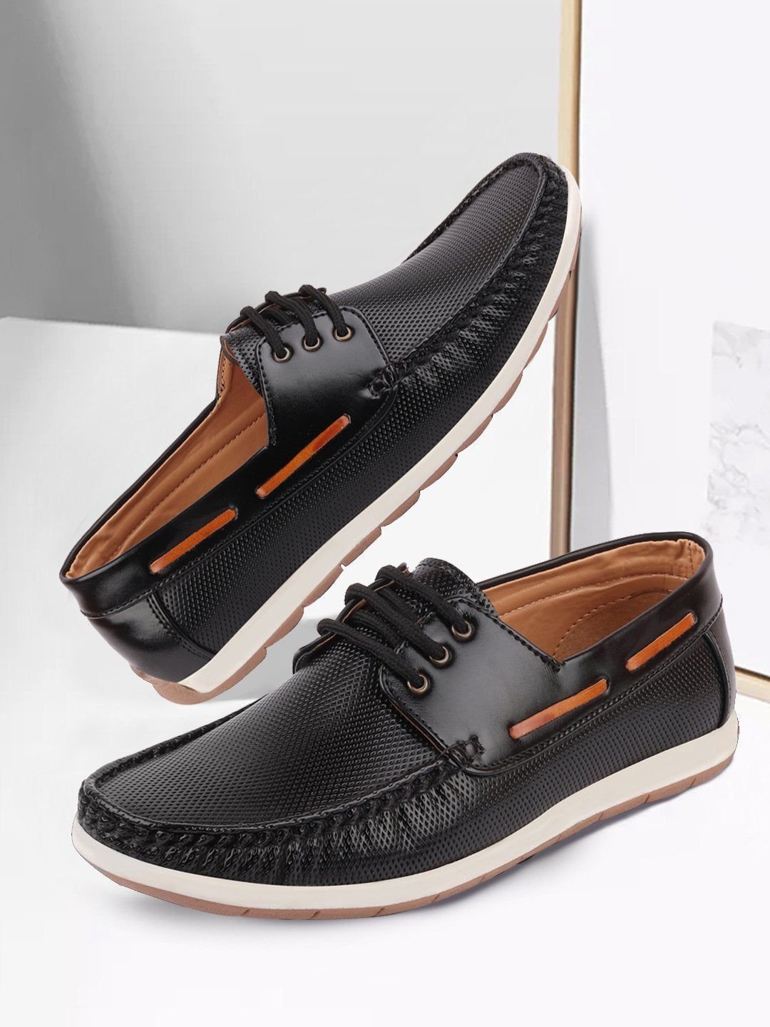 FAUSTO Men Black PU Sneakers-picture-13