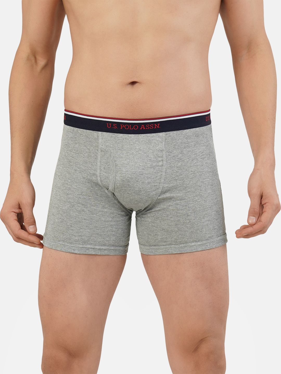 U.S. Polo Assn. Men Grey Solid Cotton Trunk I667-003-P1-picture-33