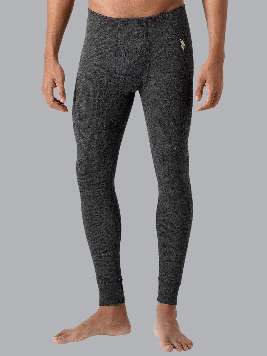 U.S. Polo Assn. Men Grey Solid Cotton Thermal Bottoms-picture-44