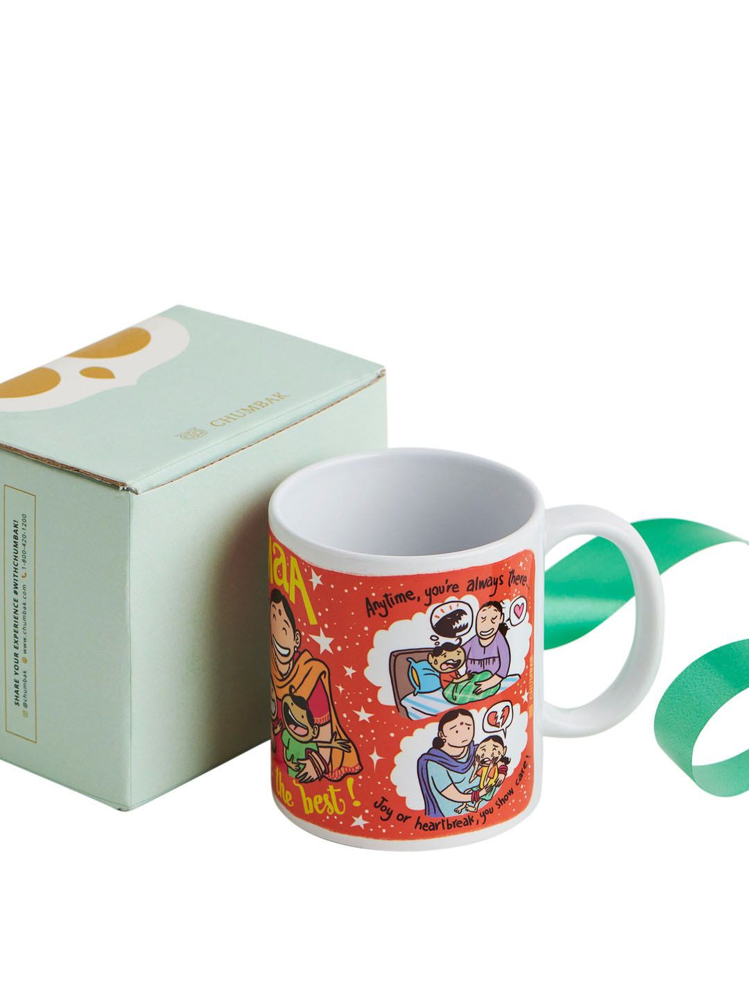 Chumbak Coral Red Maa' You're the best! Mug-image-25