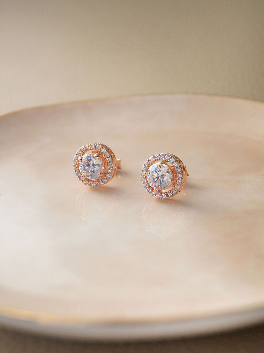 MANNASH Rose Circular Studs Sterling Silver Earrings-picture-30