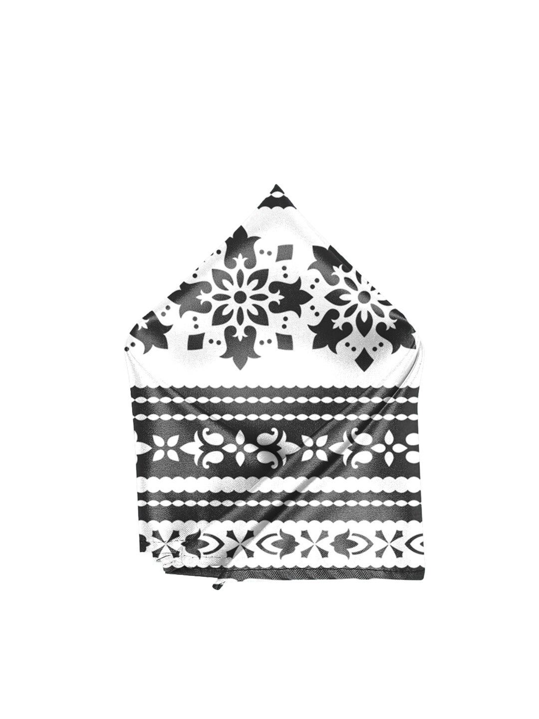 Blacksmith Men Black & White Printed Satin Pocket Squares-picture-13