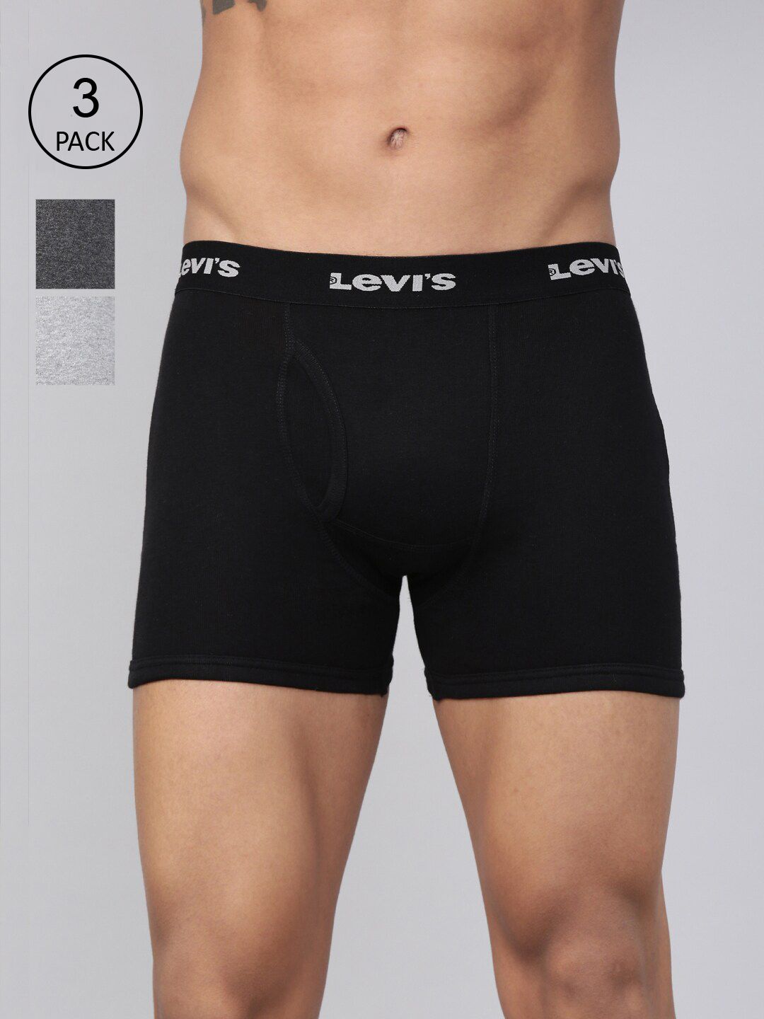 Levis Men Pack Of 3 Assorted Smartskin Technology Cotton Trunks with Tag Free Comfort- 001-picture-36