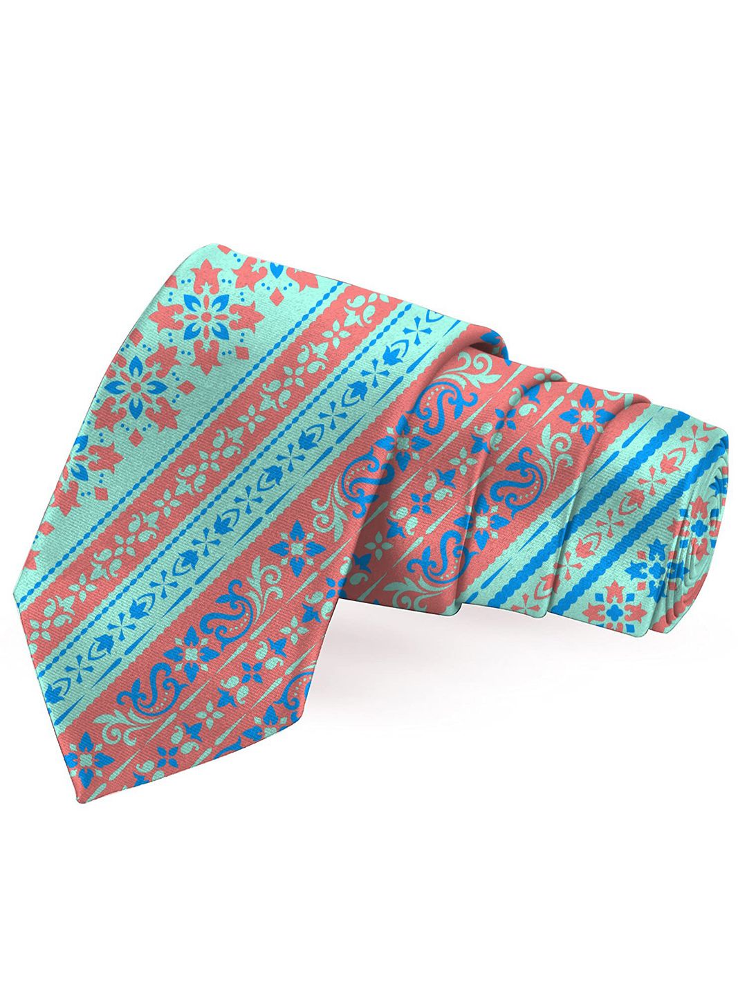 Blacksmith Men Blue & Pink Printed Broad Tie-picture-28