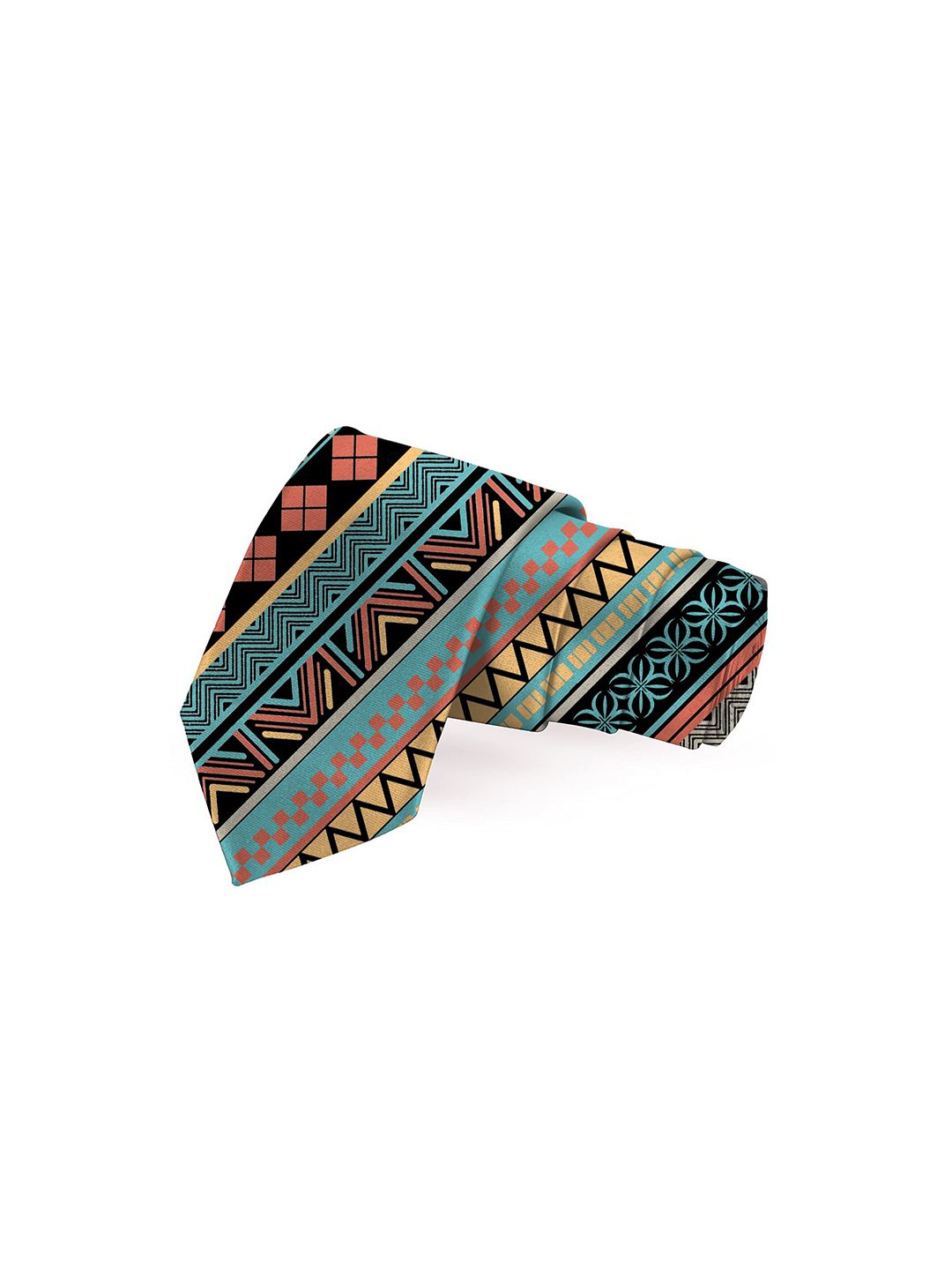 Blacksmith Men Green & Yellow Printed Broad Tie-picture-18