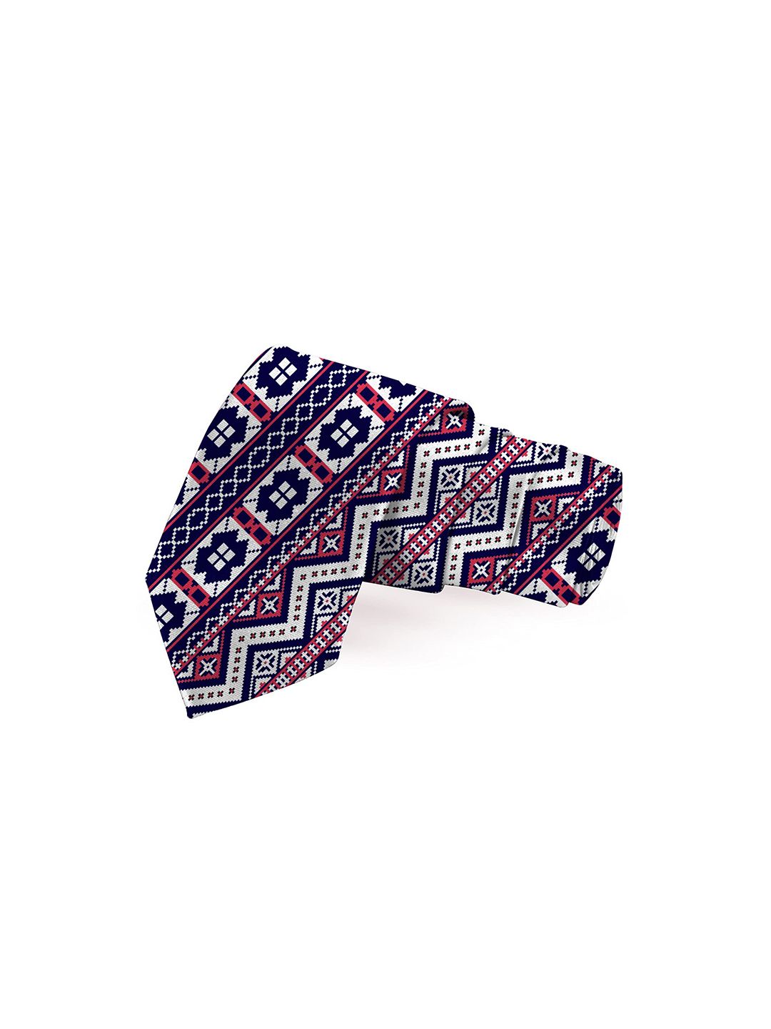 Blacksmith Men Navy Blue & Red Printed Broad Tie-picture-26