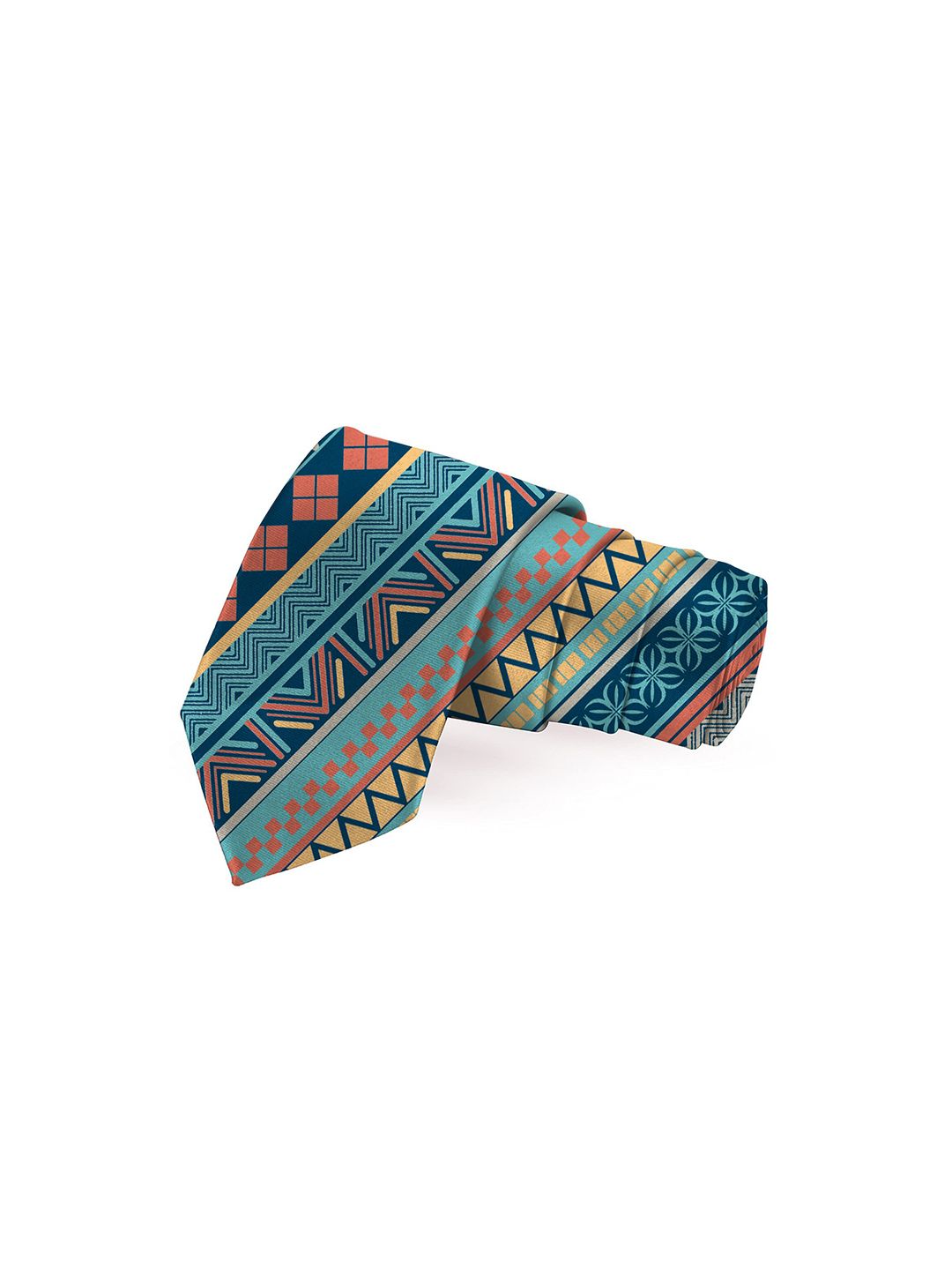 Blacksmith Men Blue & Yellow Printed Broad Tie-picture-31