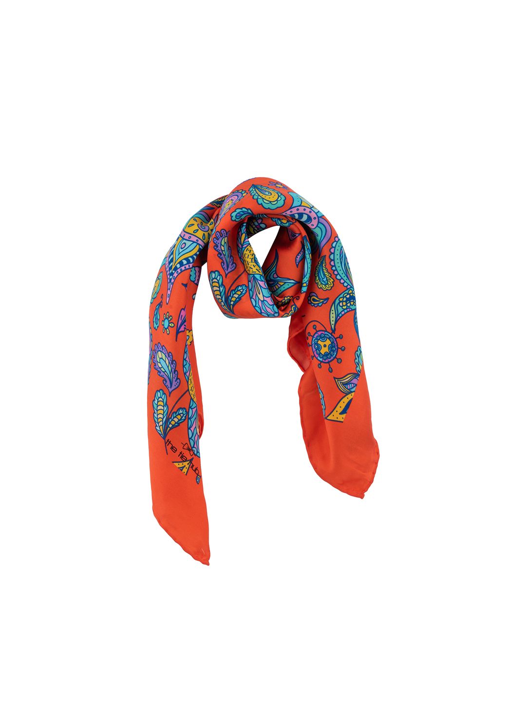 The Tie Hub Men Red & Blue Printed Scarf-image-31