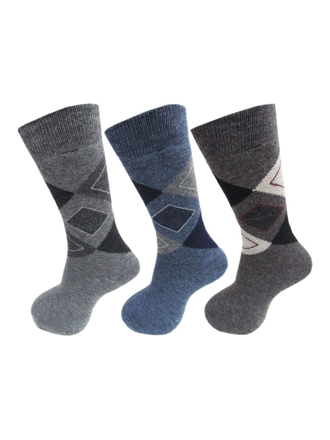 RC. ROYAL CLASS Men Pack Of 3 Patterned Calf Length Socks-picture-26