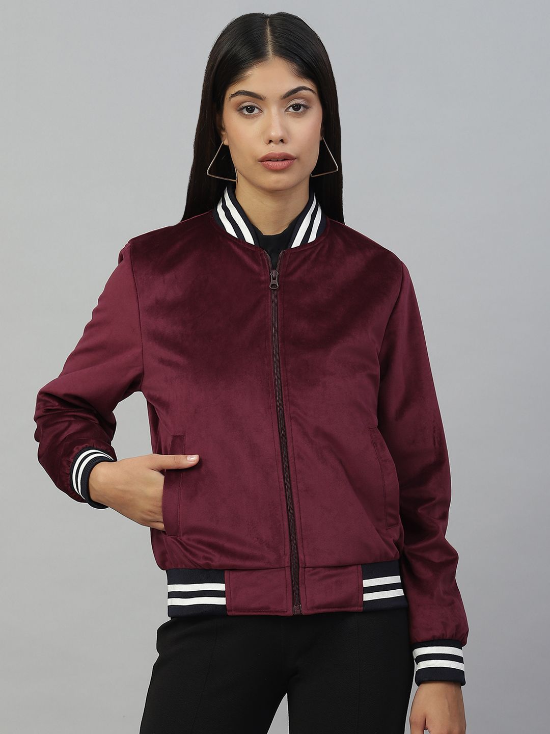Pierre Carlo Women Bomber Jacket-picture-18