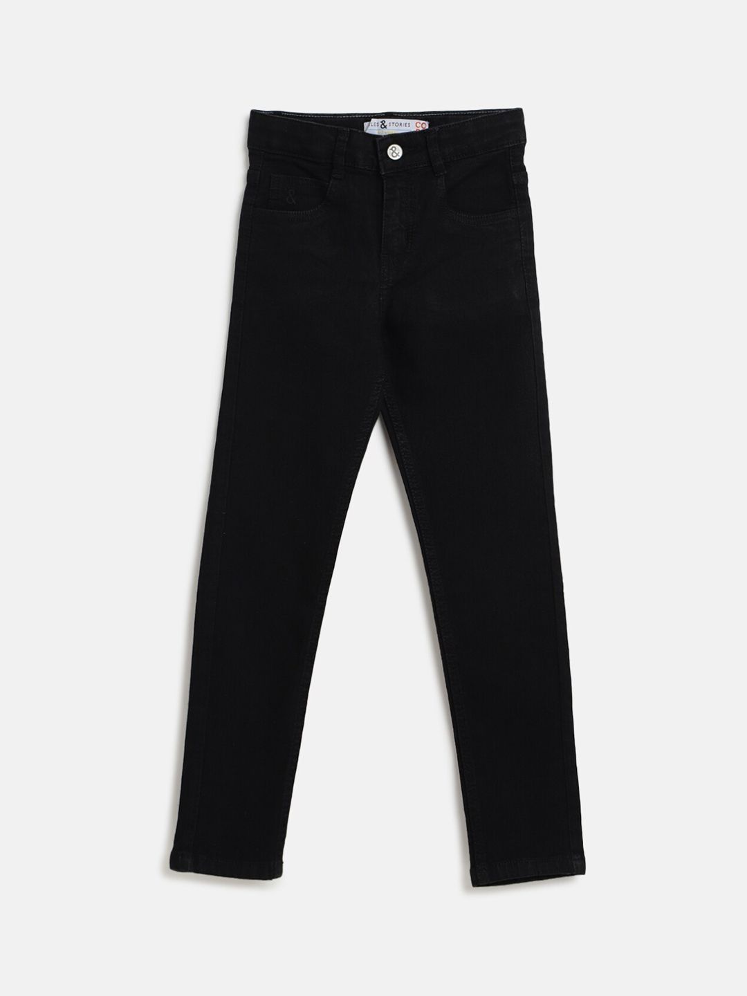 TALES & STORIES Boys Black Slim Fit Stretchable Jeans-picture-47