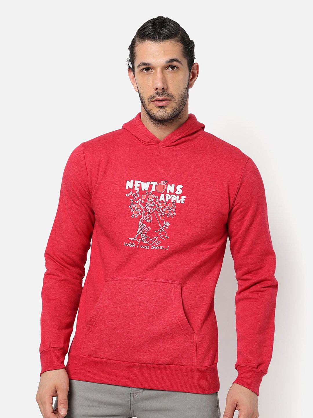 cahoot Campus Sutra Men Maroon Printed Hooded Sweatshirt-picture-27