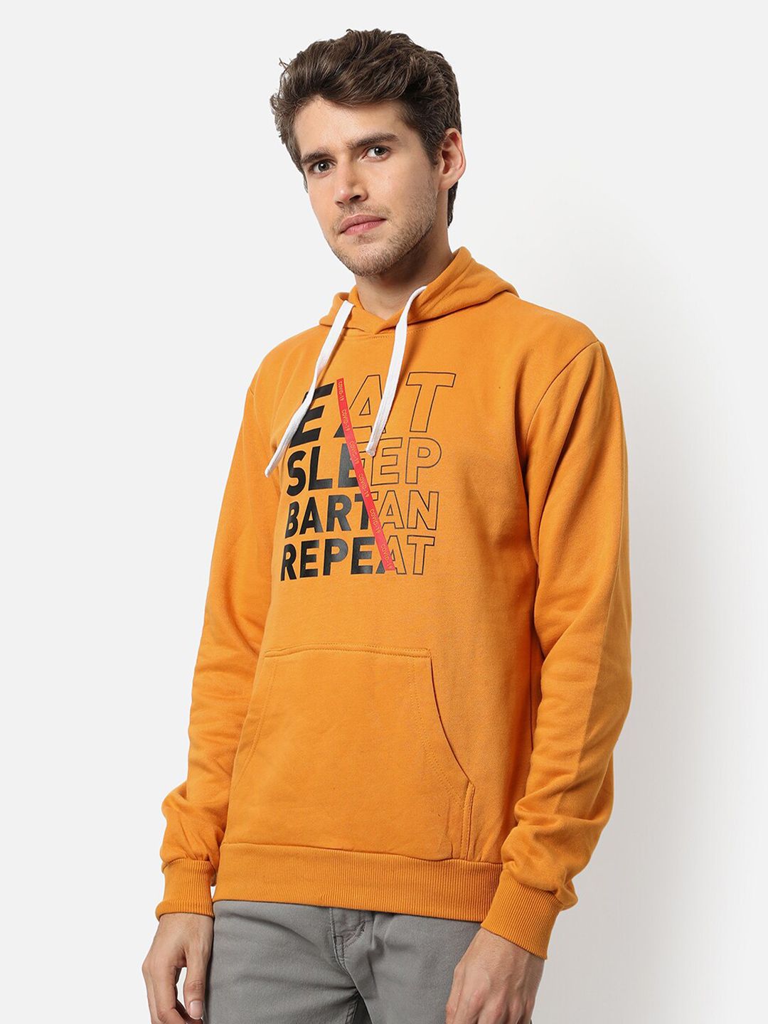 cahoot Campus Sutra Men Mustard Hooded Sweatshirt-picture-29