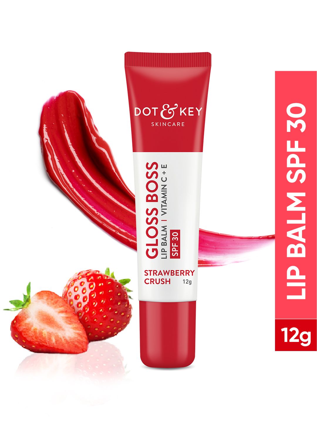 DOT & KEY Gloss Boss Vitamin C+E Tinted Lip Balm with SPF 30 12 g - Strawberry Crush