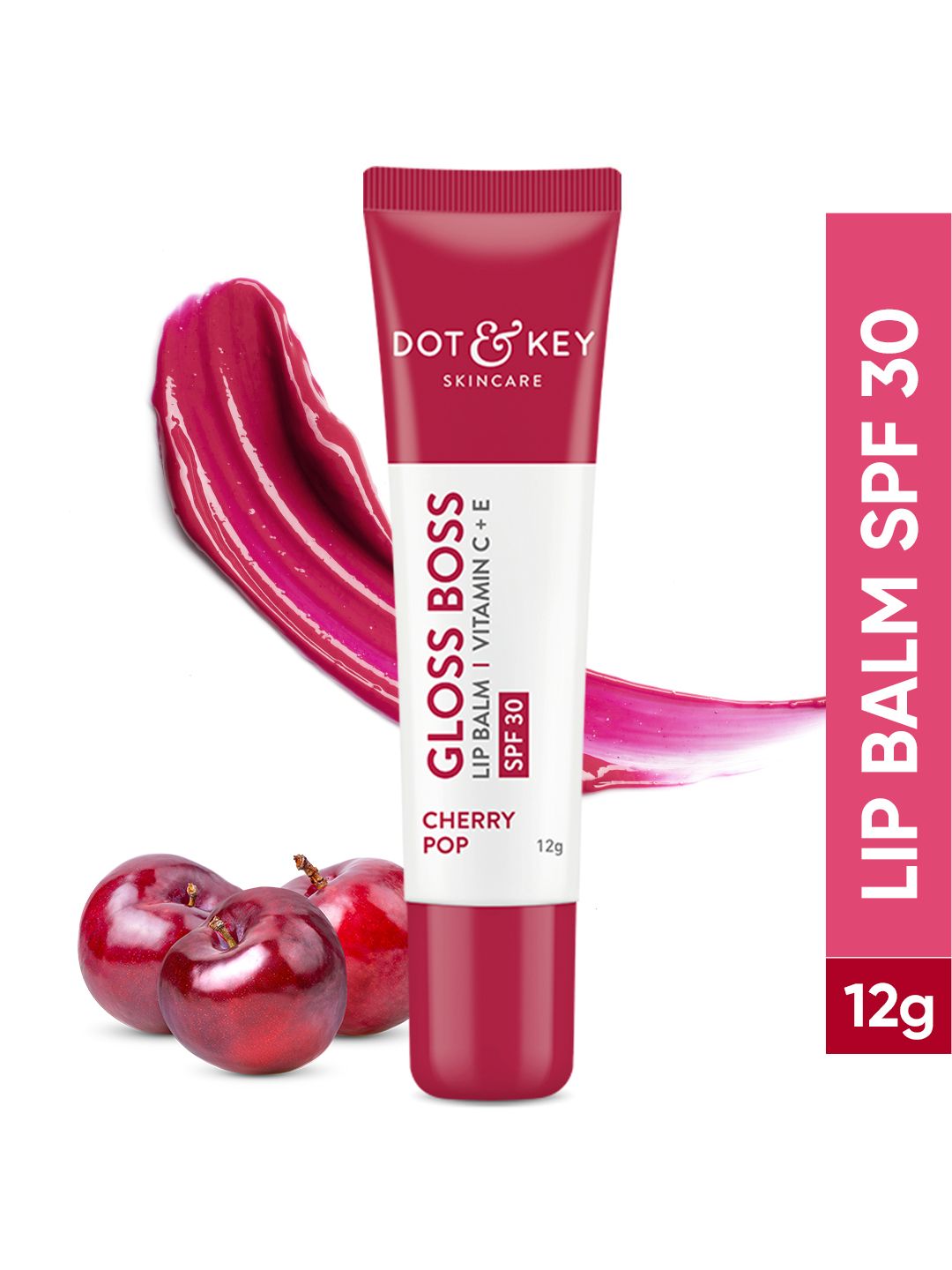 DOT & KEY Gloss Boss Vitamin C+E Tinted Lip Balm with SPF 30 12 g - Cherry Pop-picture-38
