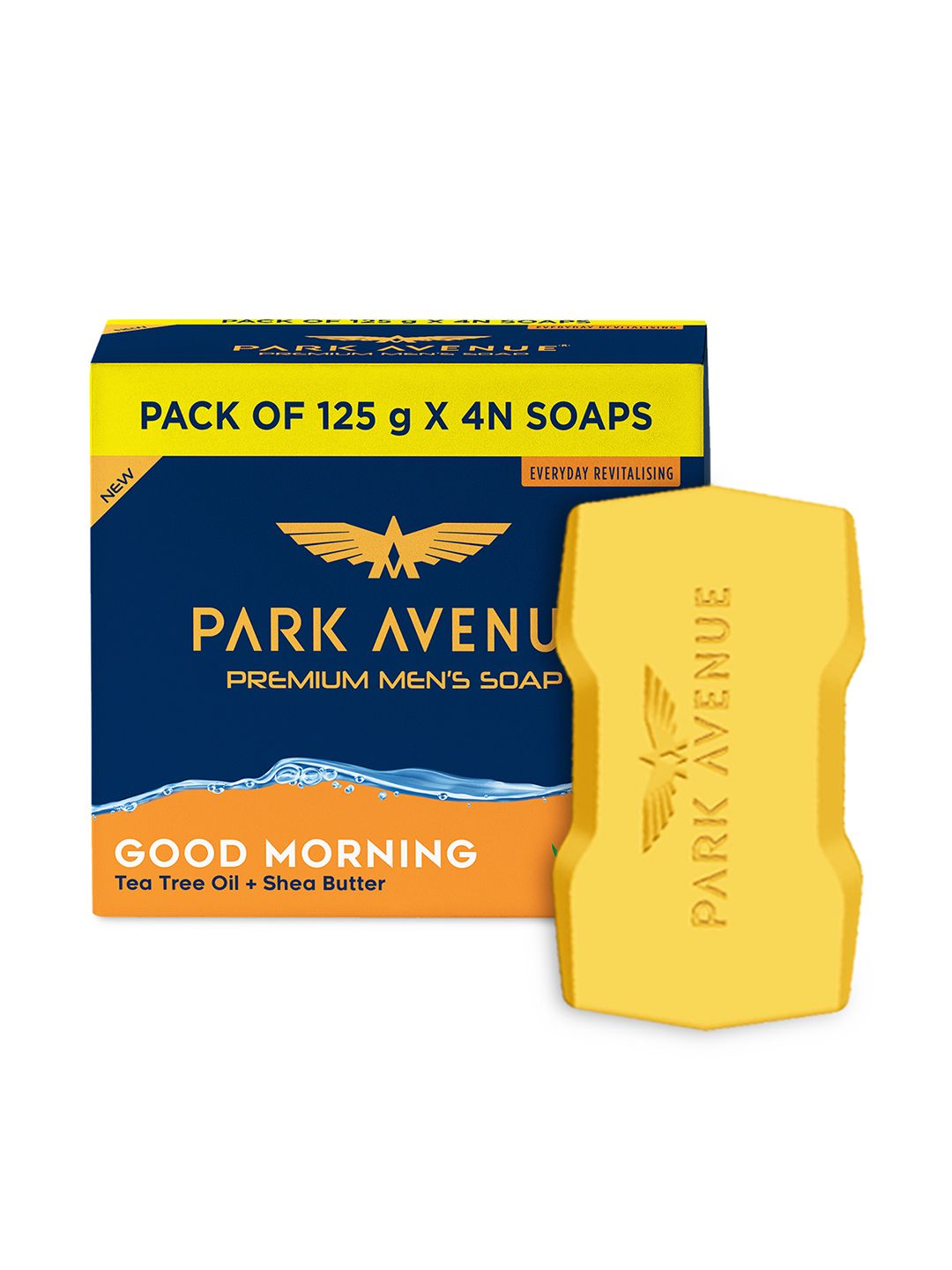 Park Avenue Men Set Of 4 Good Morning Premium Soap with Shea Butter & Tea Tree - 125g Each-image-5