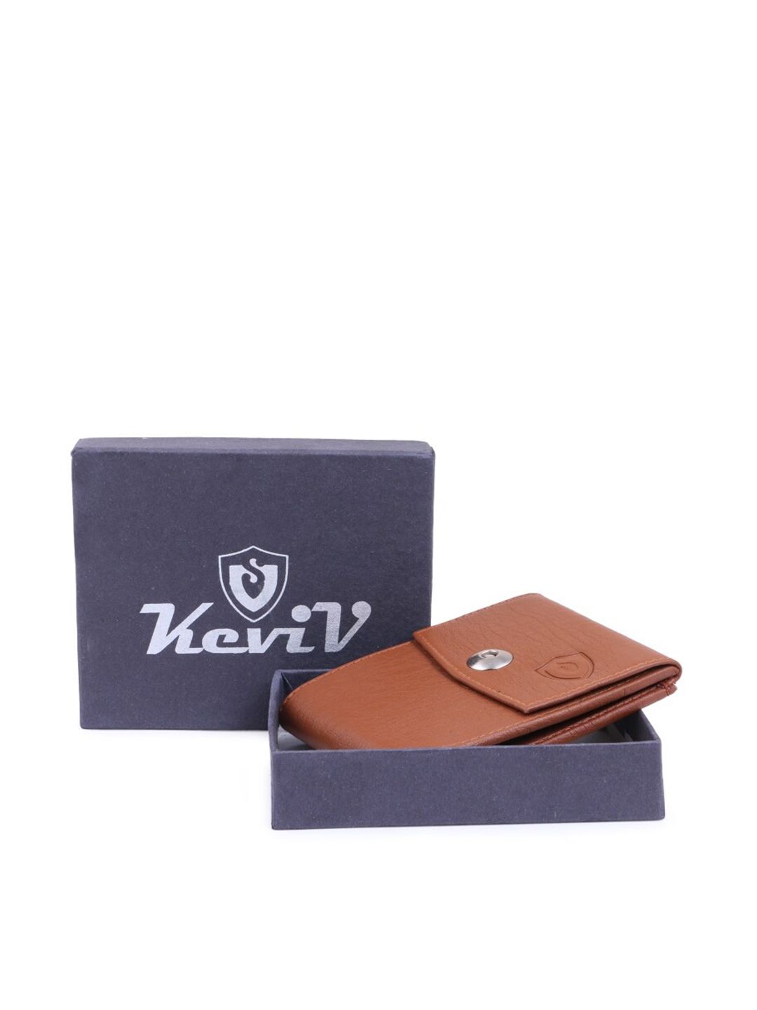 Keviv Men Tan Artificial Leather Two Fold Wallet-picture-29
