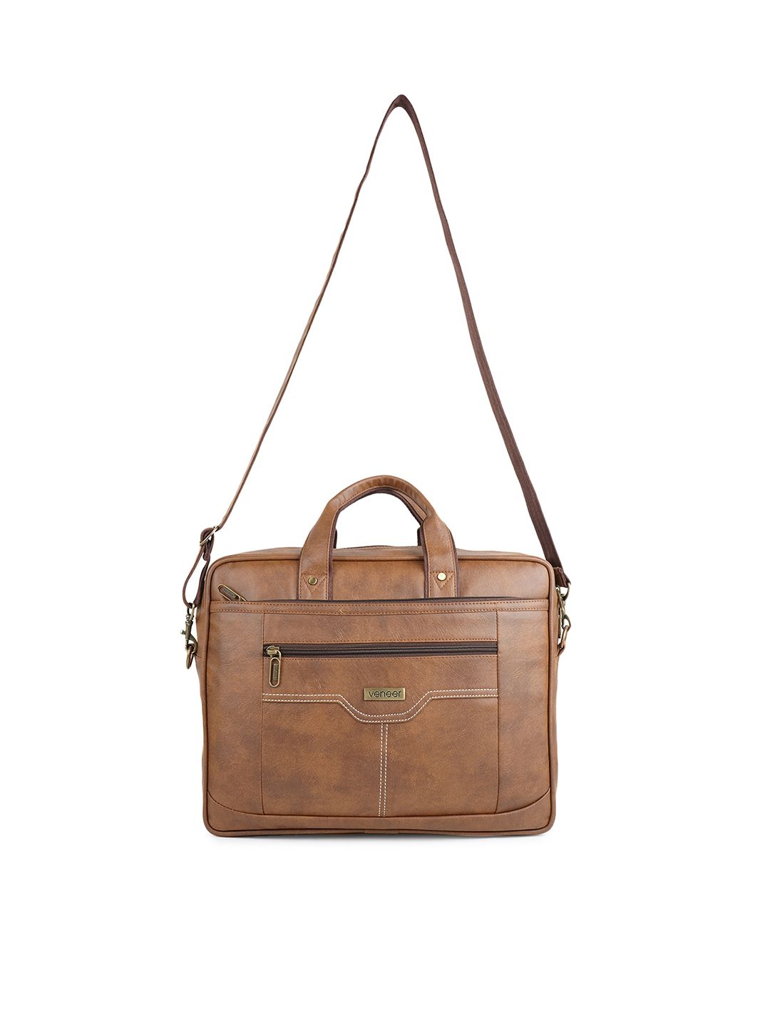 Veneer Unisex Tan Laptop Bag-picture-23