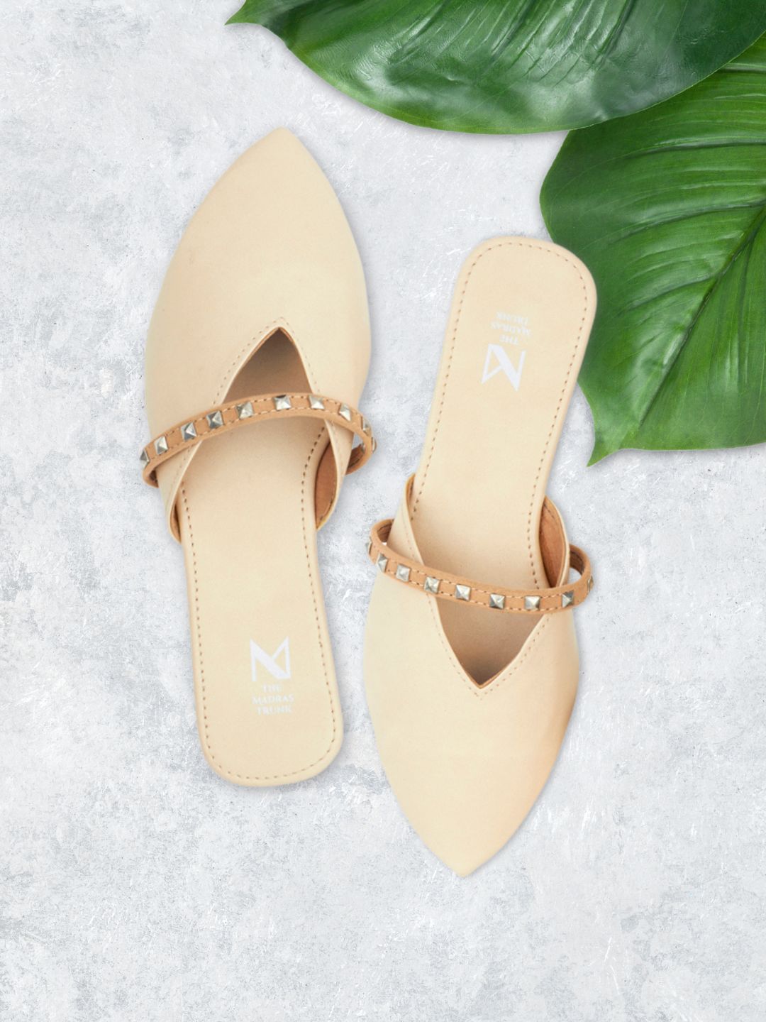 THE MADRAS TRUNK Women Off White Mules Flats-picture-25