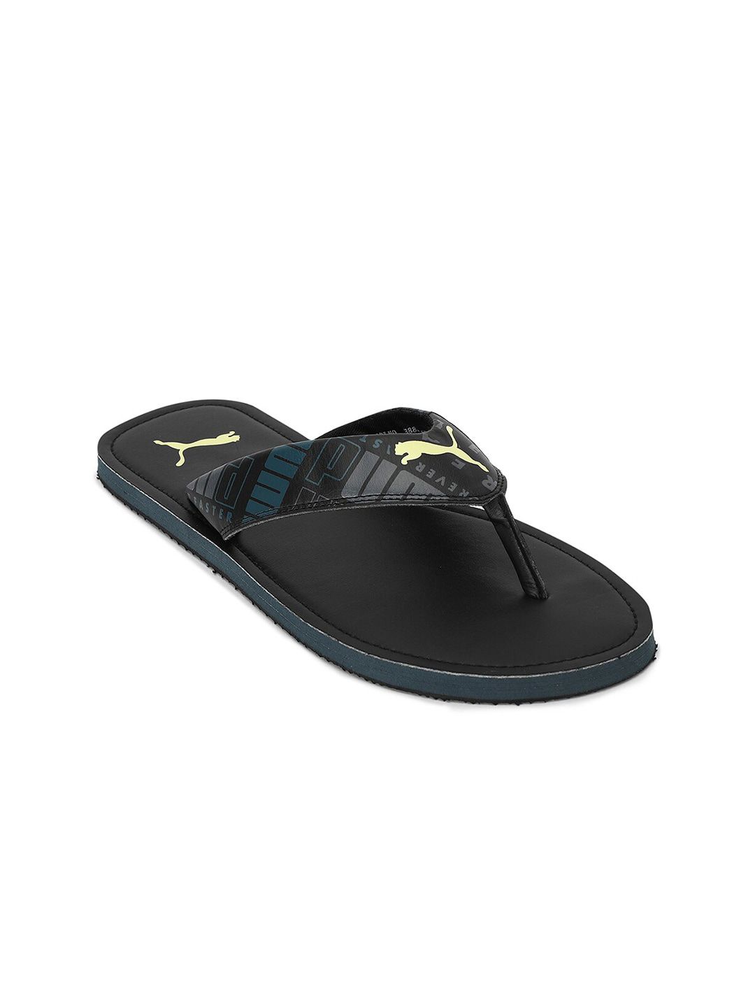 Puma black on sale thong flip flops