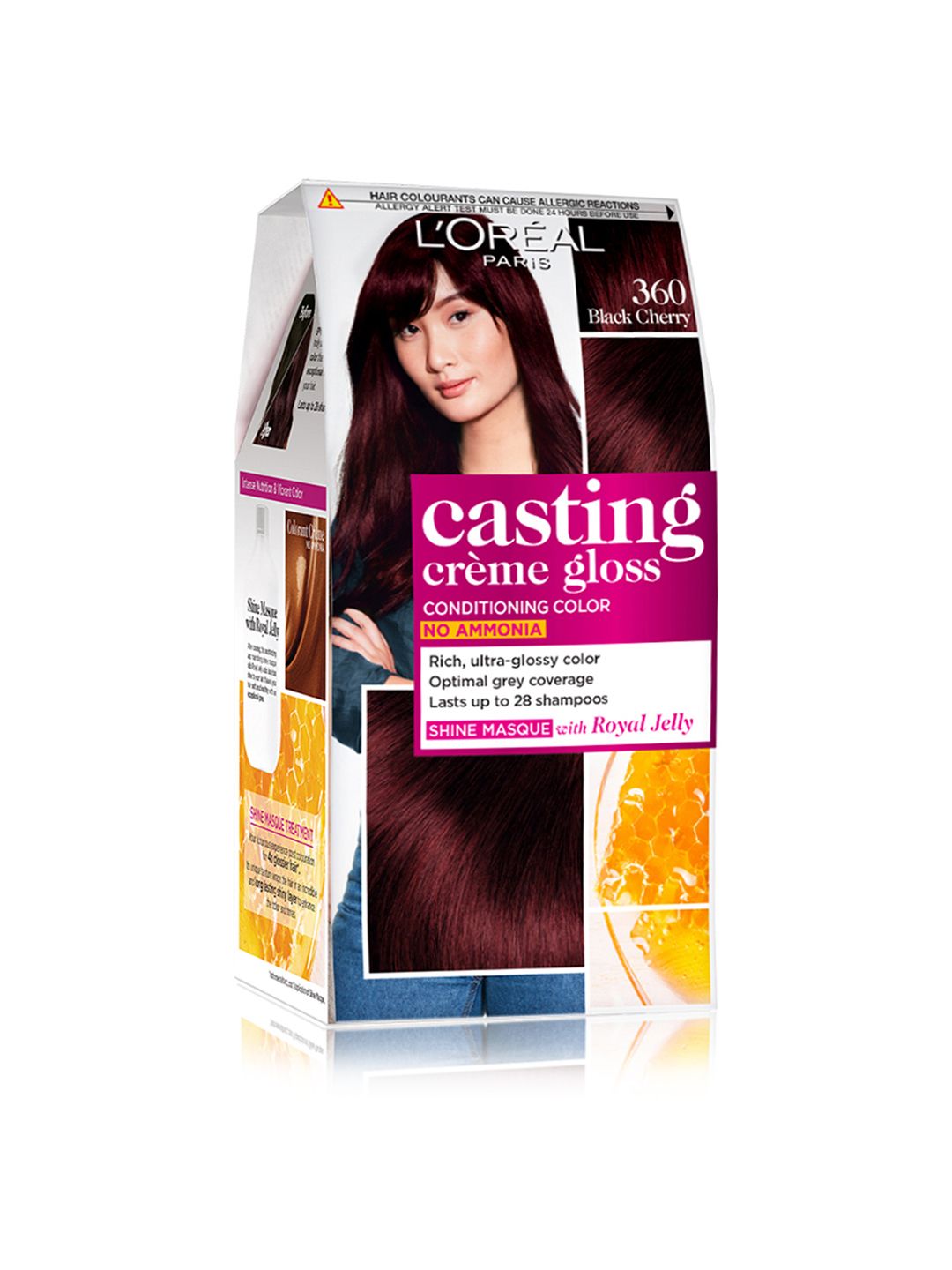 LOreal Paris Casting Creme Gloss Hair Color - Black Cherry 360 87.5 g + 72 ml-image-12