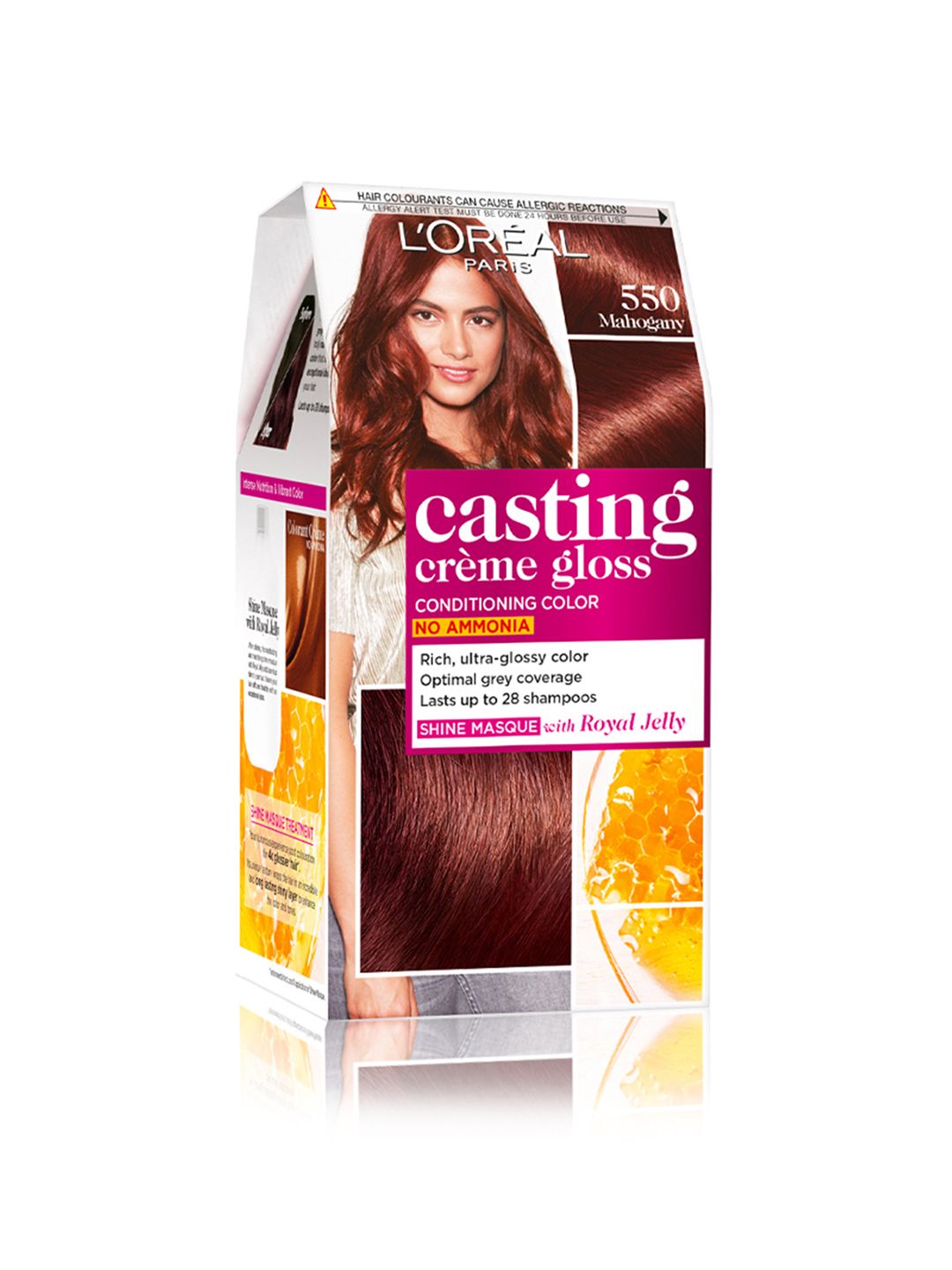 LOreal Paris Casting Creme Gloss Hair Color - Mahogany 550 87.5g+72ml-image-16