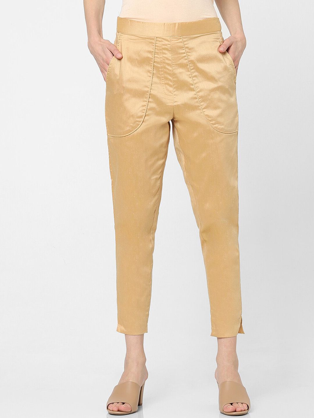 Gold Solid Trousers