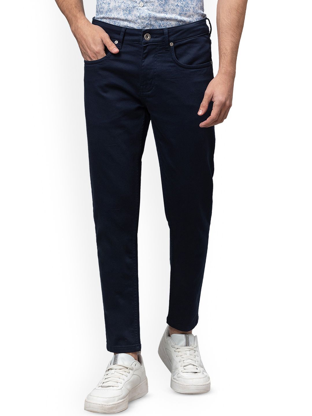 Being Human Men Solid Navy Blue Casual Jeans-picture-11