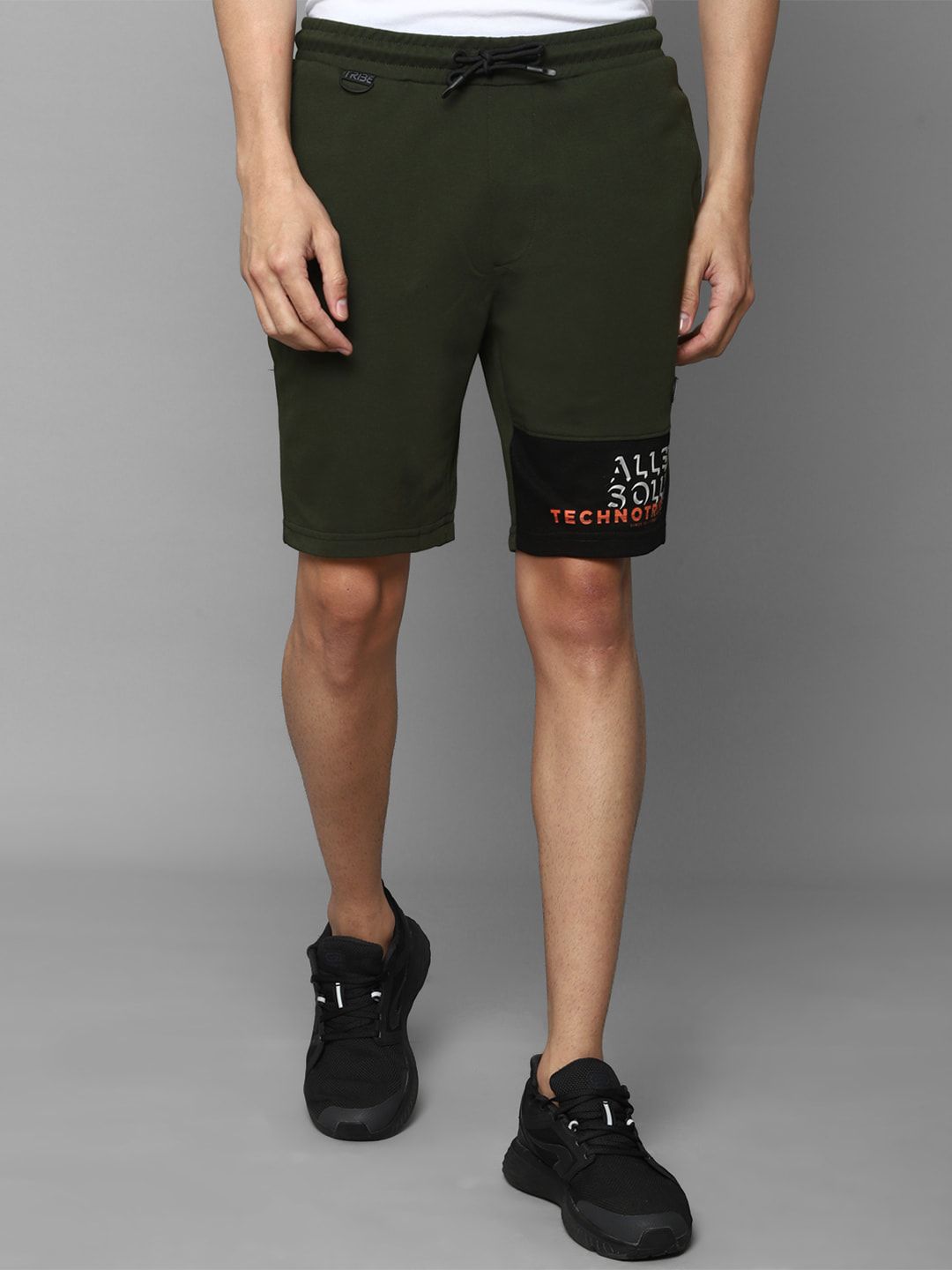 Allen Solly Tribe Men Olive Green Slim Fit Shorts-picture-39
