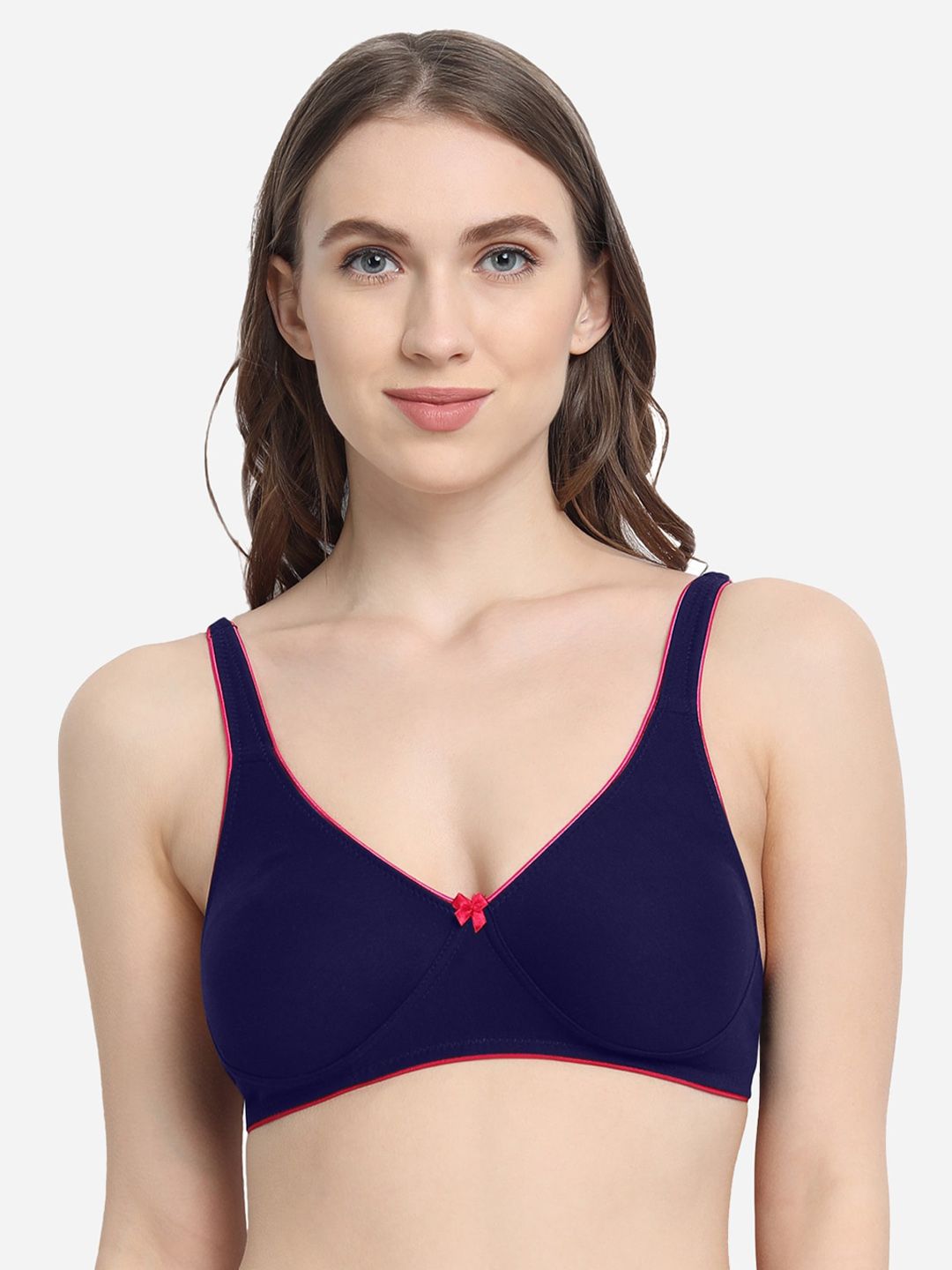 VStar Navy Blue Double layered full coverage bra
