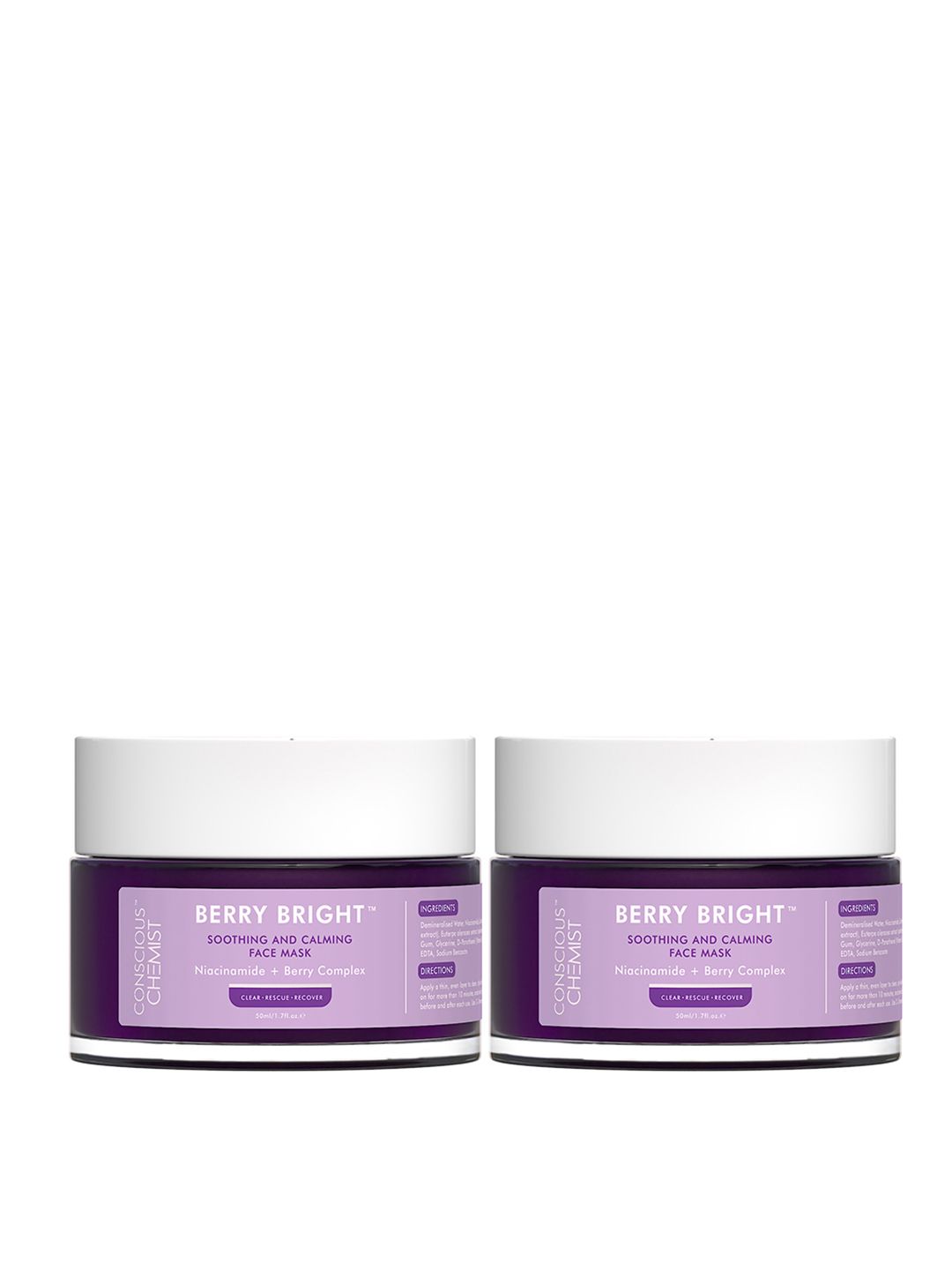 Conscious Chemist Pore Refining Face Mask with Niacinamide & Berry Extracts Pack of 2-image-33
