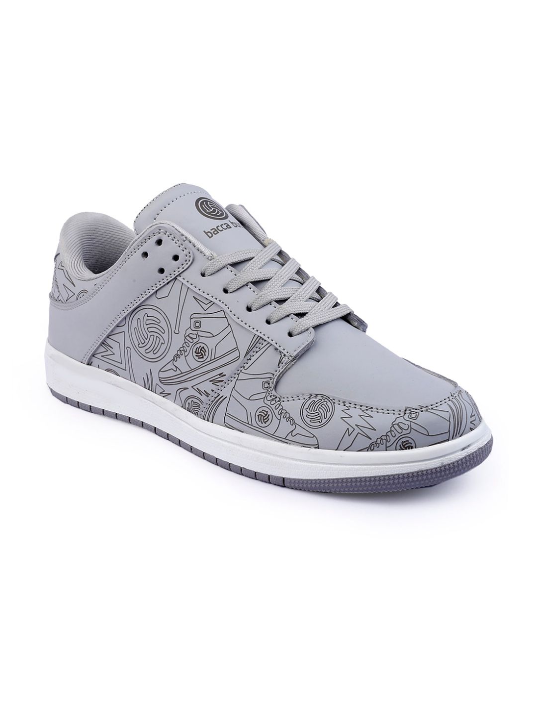 bacca bucci Men Grey Printed PU Sneakers-picture-13