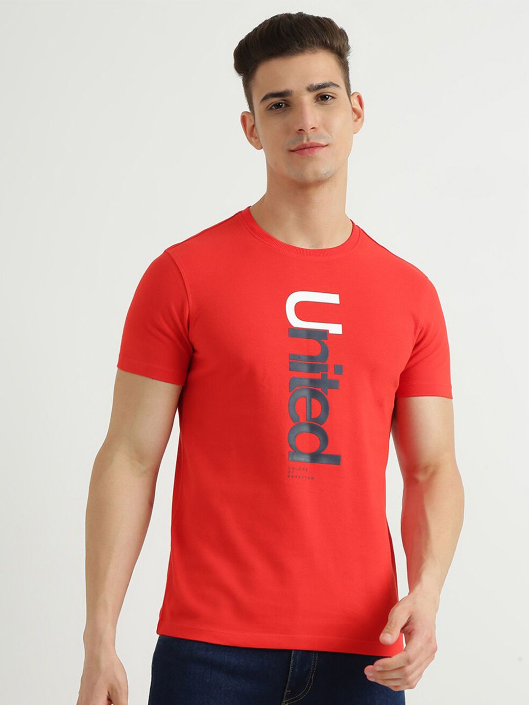United Colors Of Benetton Mens Short Sleeve Printed T-Shirt