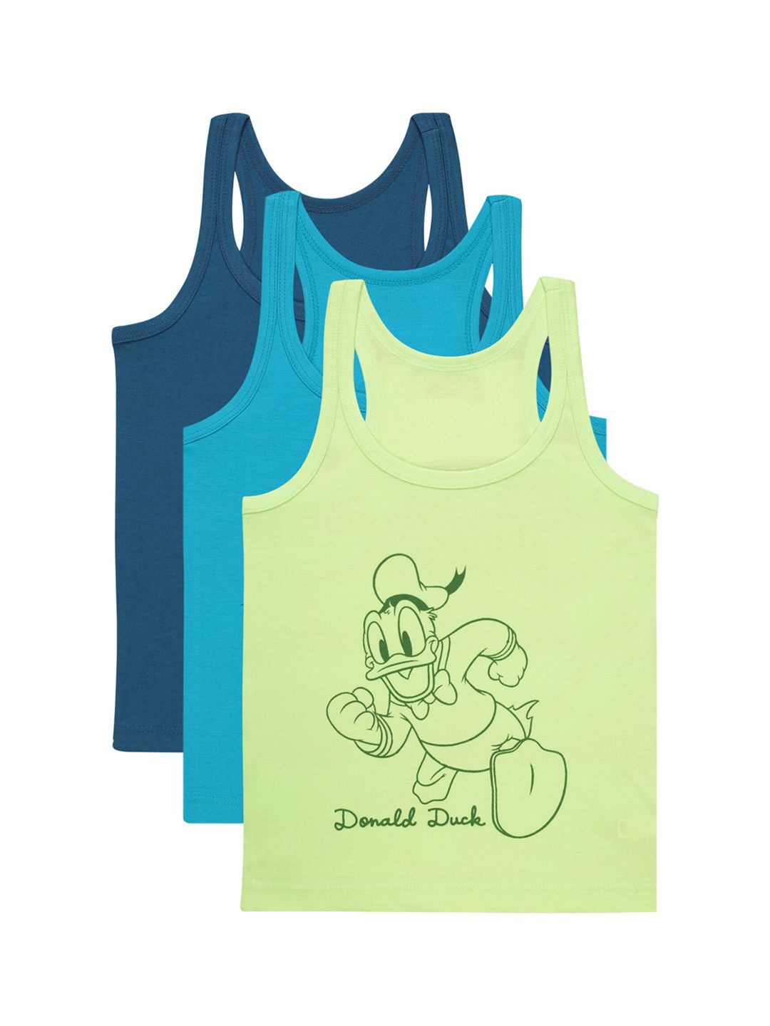 Bodycare Kids Boys Pack Of 3 Assorted Mickey & Friends Printed Cotton Innerwear Vests-picture-21