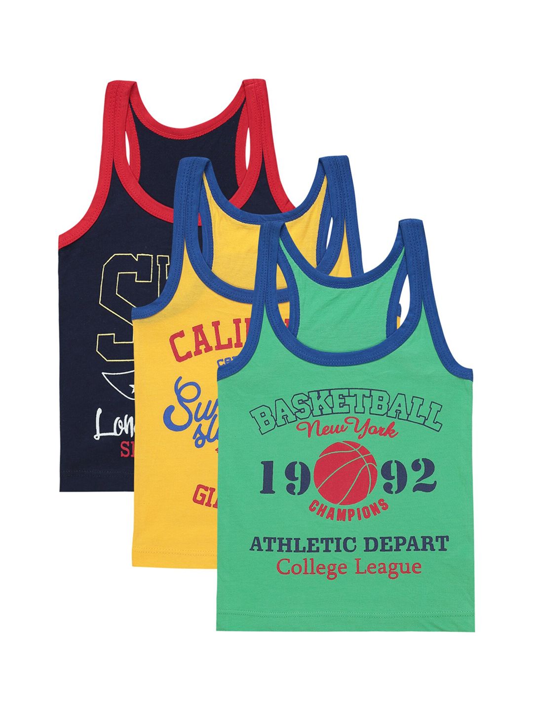 Bodycare Kids Boys Pack Of 3 Assorted Innerwear Basic Vests-picture-31