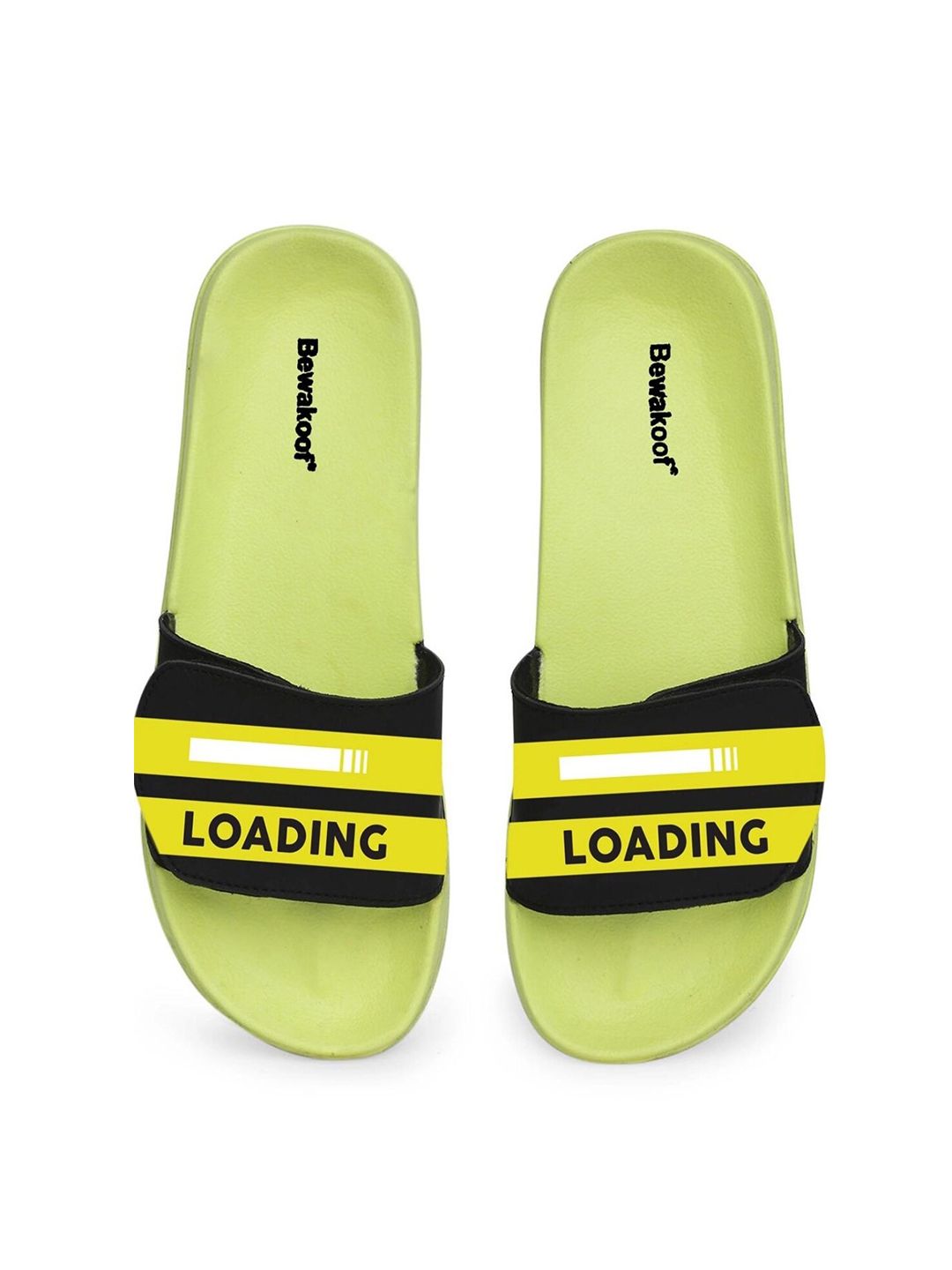 Buy Bewakoof Bewakoof Women Green Black Printed Rubber Sliders