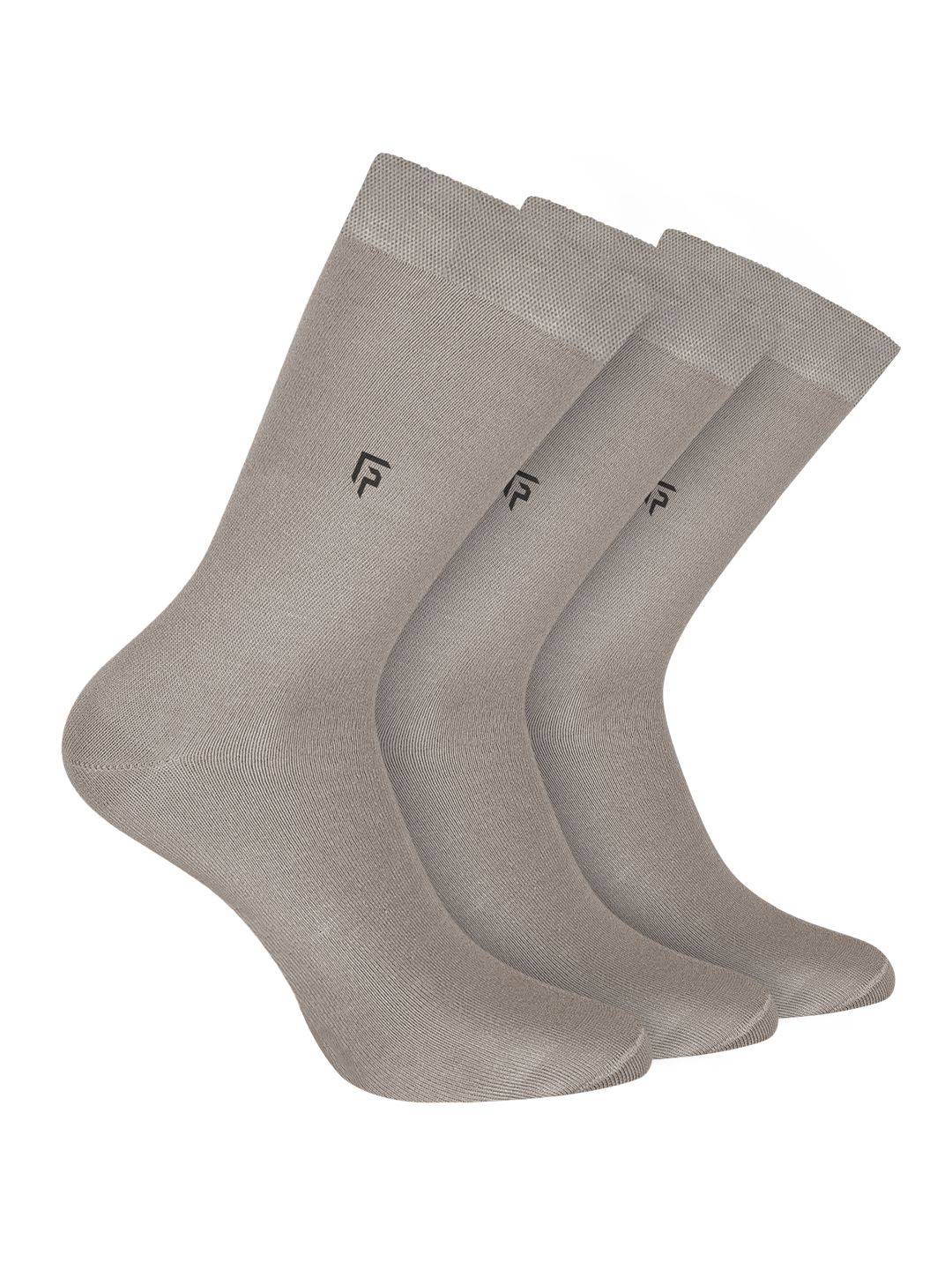 FOOTPRINTS Men Pack of 3 Grey Solid Calf Length Organic Cotton Socks-picture-22