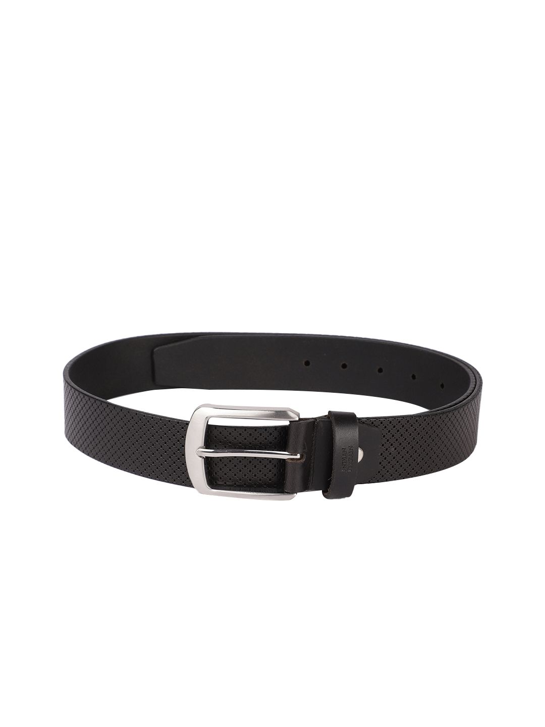 Indian Terrain Men Black Solid Leather Formal Belt-picture-38